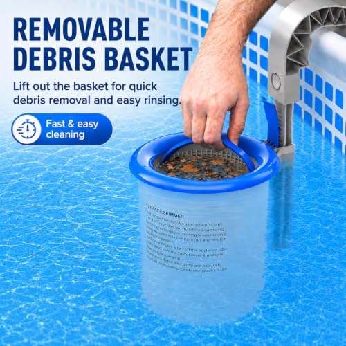 Sepetrel Above Ground Pool Skimmer, 3.5 Liter Floating Pool Surface Skimmer