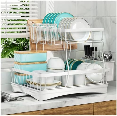 7 code 2-Tier Large Dish Drying Rack
