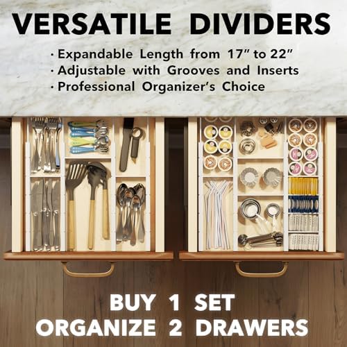SpaceAid Bamboo Drawer Dividers