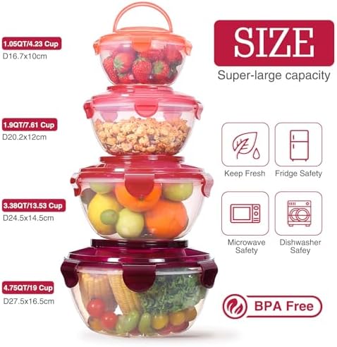 LUXEAR 4-Piece Mixing Bowls