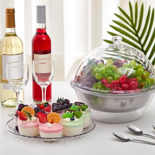 Iced Salad Bowl Large Chilled Serving Bowl 4 Tier Cold Serving Tray Dishes