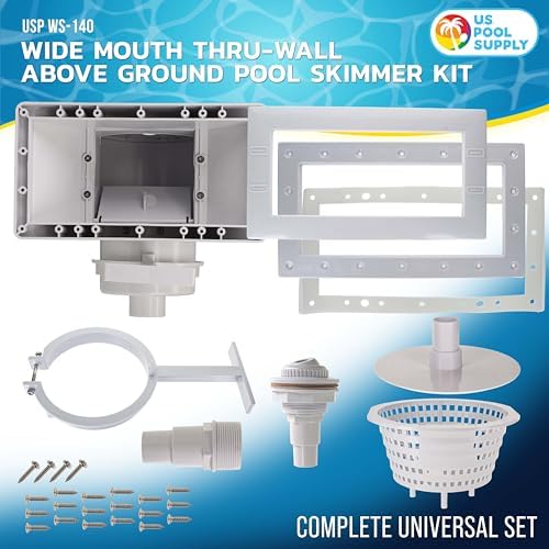 U.S. Pool Supply Wide Mouth Thru-Wall Above Ground Pool Skimmer Kit