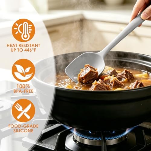 5-Piece Silicone Spatula Set, Reinforced Core & Connections