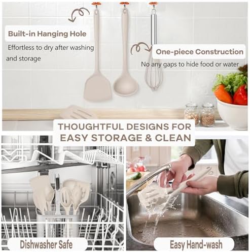 TeamFar Silicone Cooking Utensils