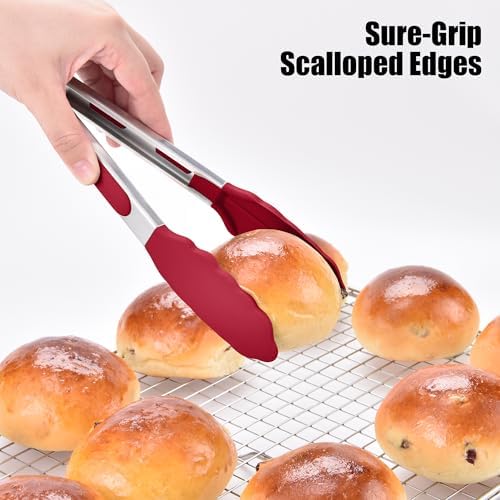 Doosu Kitchen Tongs with Silicone Tips