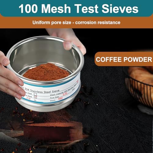 2.36" Full 304 Stainless Steel Mini Lab Sieve, 100 Mesh