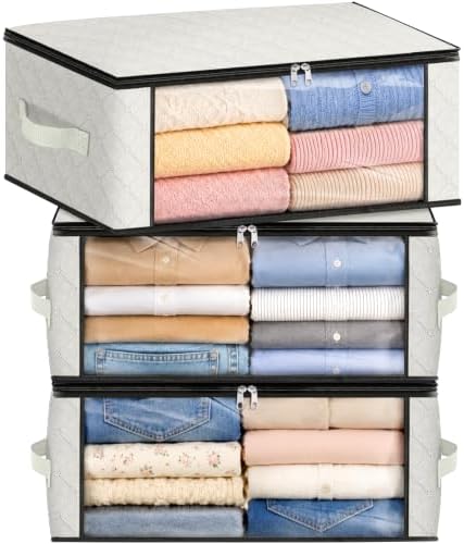 Fab totes 35L Closet Organizers, Foldable Under Bed Storage Containers
