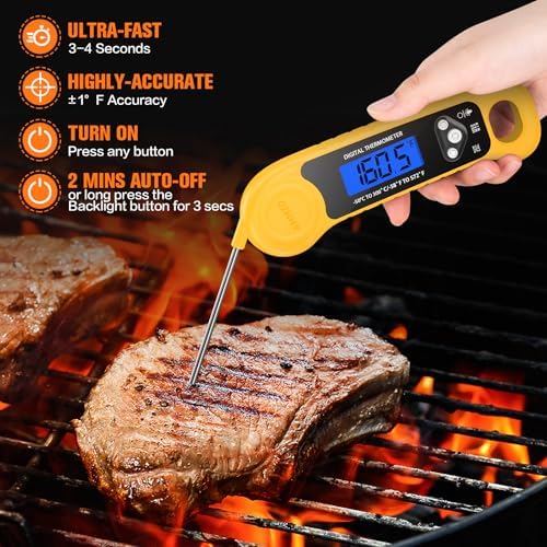 AMMZO Meat Thermometer Digital, Instant Read Food Thermometer