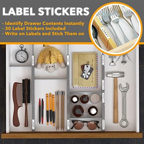 SpaceAid Bamboo Drawer Dividers
