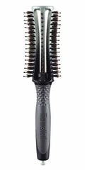 Olivia Garden Thermo Vent 1 3/4 inch professional round hair brush in grey and black with ventilated barrel