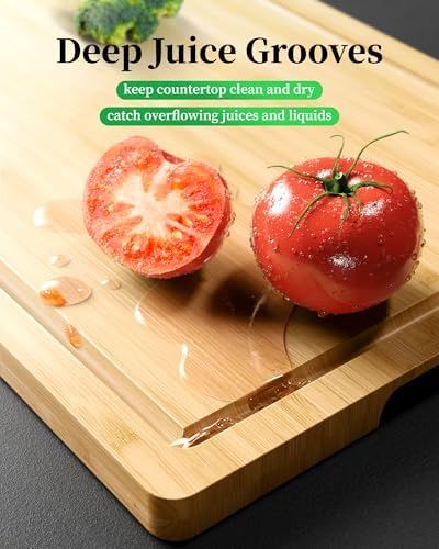 Kitsure Bamboo Cutting Board for Kitchen