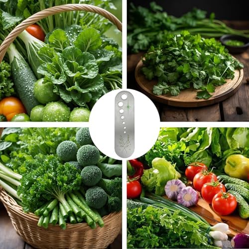 Pottery Herb Stripper Tool Supplies, Metal Stainless Steel Vegetable Leaf