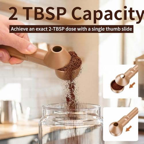 2 Pcs Coffee Scoop with Funnel for Reusable K Cup, 2 TBSP Measuring Spoon