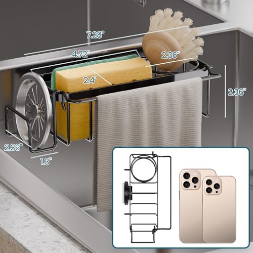 TAILI 4-in-1 Sponge Holder for Kitchen Sink