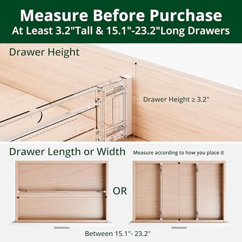 Clear Drawer Dividers Organizers, Adjustable Expandable Drawer Divider Organizer