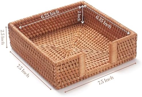 Rattan Napkin Holder Square, Napkin Holders
