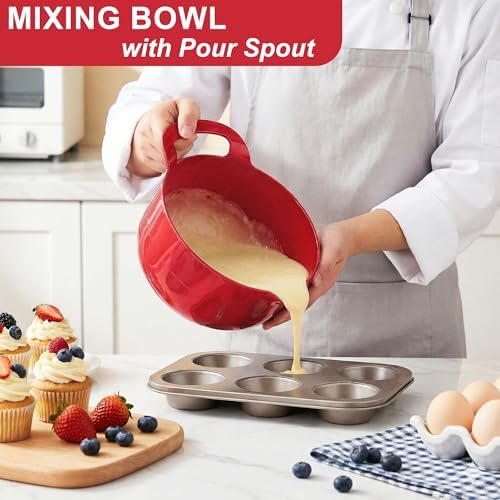 BoxedHome 4 Pack Nesting Mixing Bowl Christmas Set