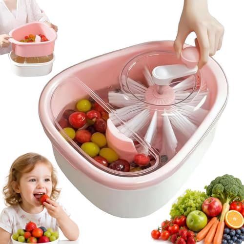 Fruit Cleaner Spinner, Manual Fruit and Vegetable Washer Cleaner