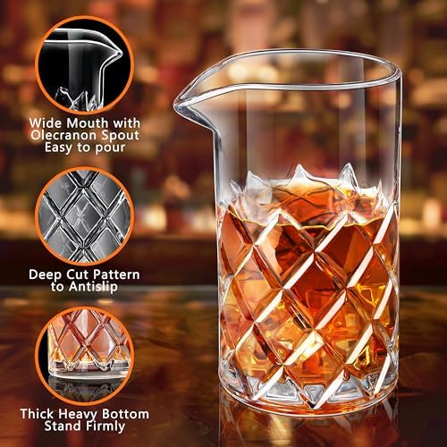 LIGHTEN LIFE Cocktail Mixing Glass Set, Bar Mixing Set