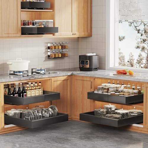 Seinloes 6Pack Expandable Pull Out Cabinet Organizer 21"Deep