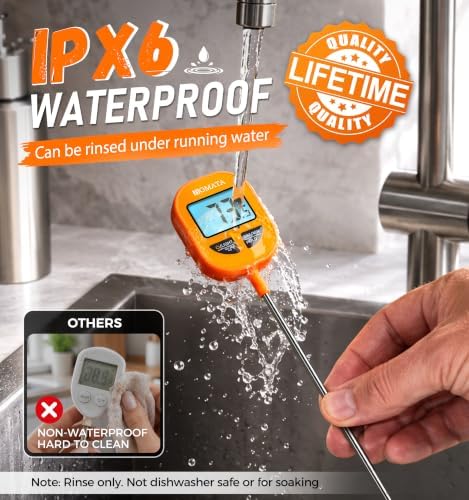 BOMATA Digital Meat & Candy Thermometer 2 Pack, Include 10" & 5" Probes