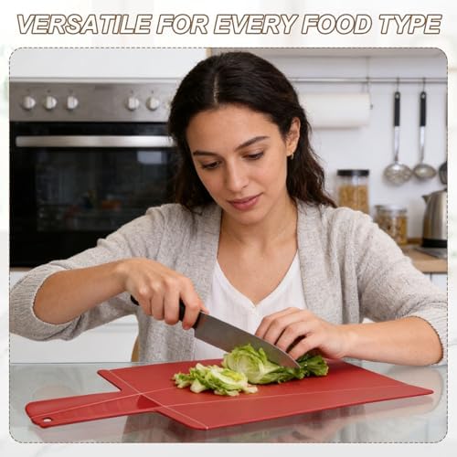 uxcell Foldable Cutting Board 15"x8.5" Plastic Folding Cutting Board White