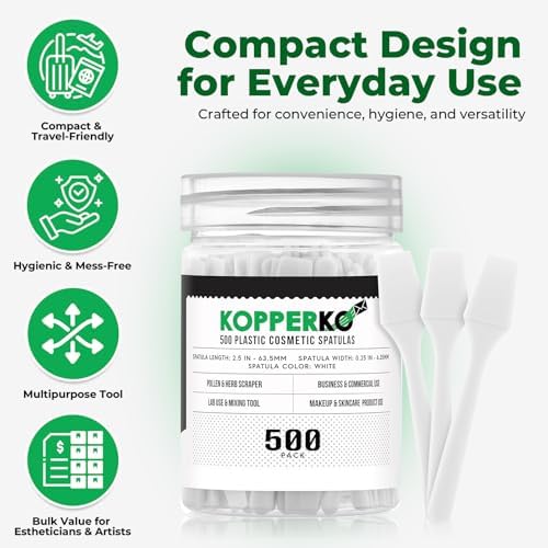 Kopperko Mini Spatula, 2.5 Inch, 500 Pack