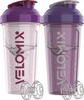 VELOMIX 2 Pack 28oz Protein Shaker Bottle