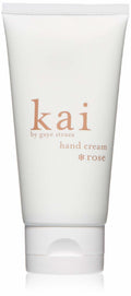 A 2 oz tube of kai Rose Hand Cream featuring floral botanical elements and luxury packaging.