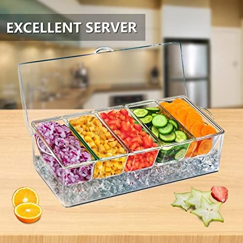 INNOVATIVE LIFE Modern Minimalist Clear Condiment Server