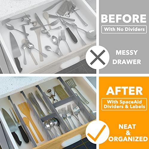 SpaceAid Bamboo Drawer Dividers