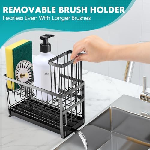 Sinnsally Kitchen Sponge Holder, Sink Caddy Organizer