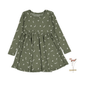 The Printed Long Sleeve Dress -  Squirrel