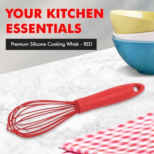 Chef Craft Premium Silicone Wire Cooking Whisk, 10.5 Inch