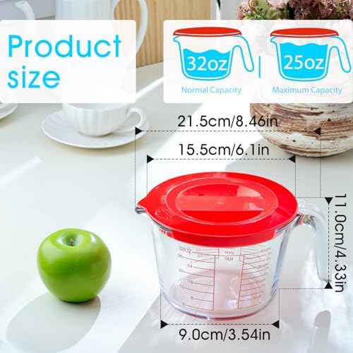 NUTRIUPS 4-Cup High Borosilicate Glass Measuring Cup