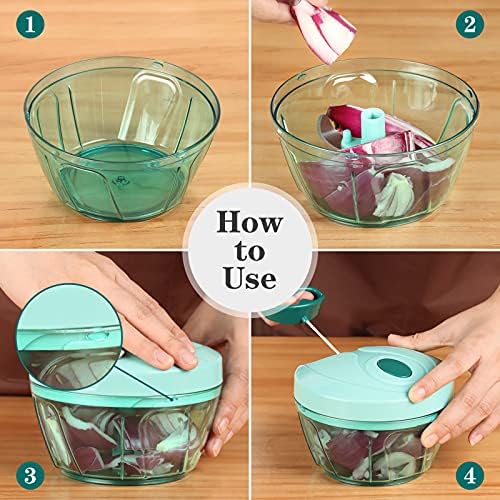 Cambom Manual Food Chopper Vegetable Cutter, Hand String Vegetable Chopper