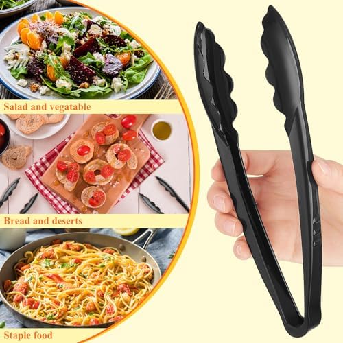 Tessco 200 Pcs Plastic Tongs, 9 Inch Disposable Serving Tongs