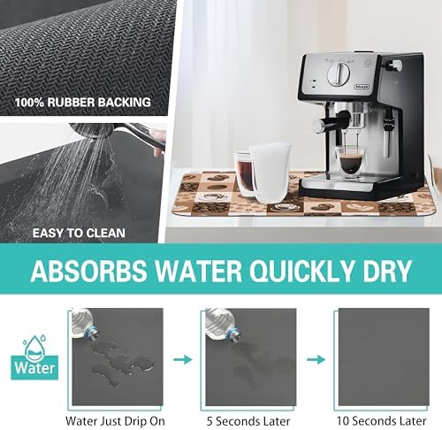 Super Absorbent Anti-Slip Silicone Dish Drying Mats