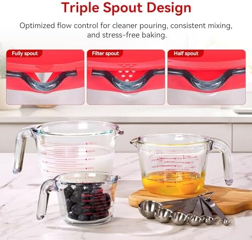 10 Pack Glass Measuring Cup Set
