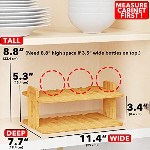 SpaceAid Bamboo Water Bottle Organizer