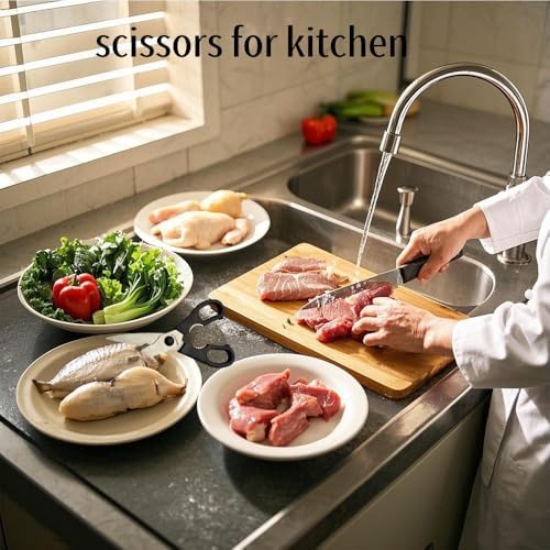 Prettyia Kitchen Shears, scissors all purpose kitchen scissors