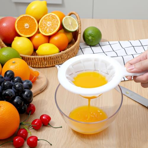 Grevosea 2 Pcs Fine Mesh Strainer Small Plastic Juice Strainer After Juicing