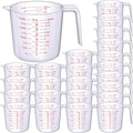 Fabbay 24 Pcs 4 Cup Capacity Plastic Measuring Cup 1000 ml Clear Graduated