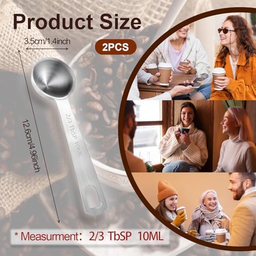 10ML / 2/3TBSP Measuring Spoons, Small Metal Teaspoons