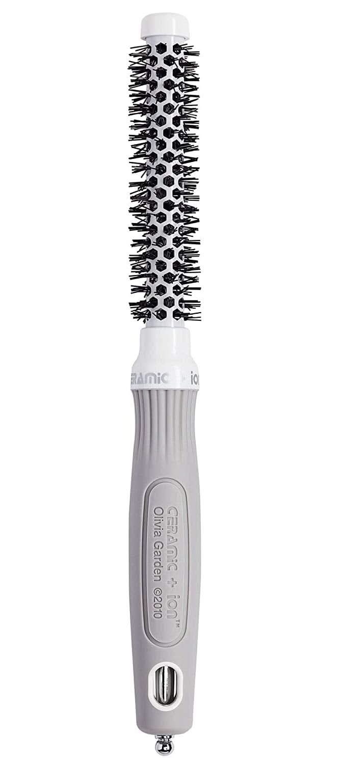 Olivia Garden 1/2 inch Ceramic + Ion round thermal brush in grey and white
