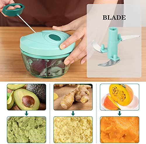 Cambom Manual Food Chopper Vegetable Cutter, Hand String Vegetable Chopper