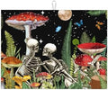 Red Mushroom Skull Dish Drying Mat