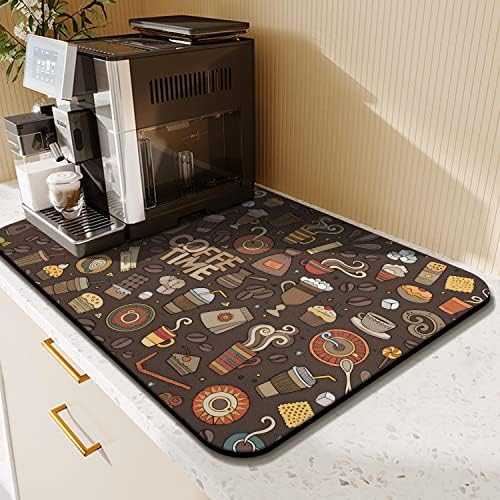 Fun Coffee Mat 23inx15in, Coffee Bar