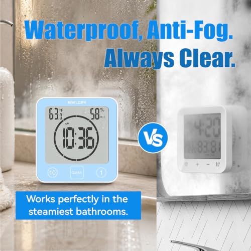 Baldr Shower Clock Waterproof Bathroom Clock