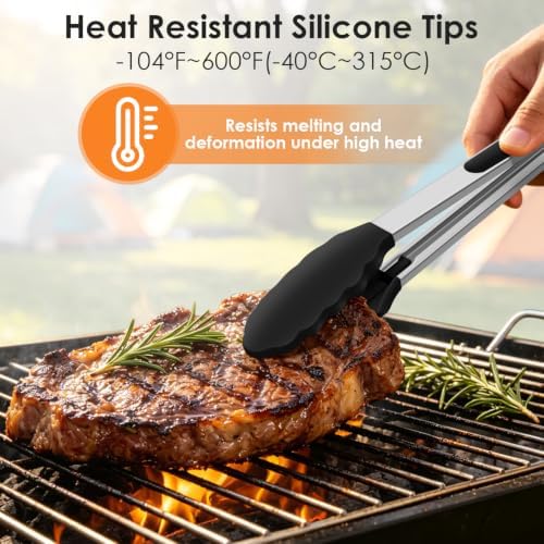 HOTEC Stainless Steel Kitchen Tongs